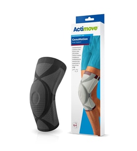 Actimove Genumotion Örgü Yüksek Kalite Diz Desteği Charcoal (Beyaz)