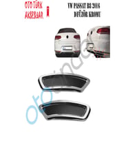 Vw Passat B8 2016 Ve Üstü Difüzör Kromu 2 Parça (Siyah)