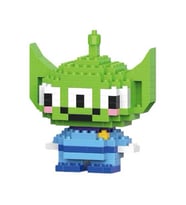 Toy Story Uzaylı 3D Yapboz Figürü (171 Parça)  Nano Blok Mini Bricks Seti Koleksiyon (Yeşil)