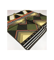 Geometrik Desen Black Seri Twill Eşarp Eşarp Askısı ile Birlikte 90x90 cm Siyah 