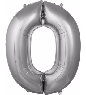 Pazariz  Balon O Harf 76 cm Gümüş Folyo Balon 34 Inc