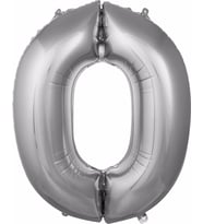 Pazariz  Balon O Harf 76 cm Gümüş Folyo Balon 34 Inc