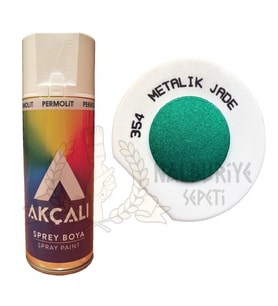 Akçalı Akrilik Sprey Boya METALİK JADE YEŞİL (Simli) 400 ml - 354