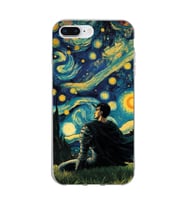 Iphone 7 Plus ve 8 Plus Uyumlu Berserk The Starry Night Tasarımlı Şeffaf Telefon Kılıfı