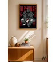 Fullmetal Alchemist Alphonse Poster, Ahşap Çerçeveli Duvar Tablosu - Anime Severlere