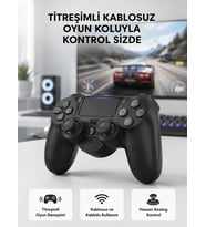PS4 Kablosuz Oyun Kolu V2 – Bluetooth Bağlantılı, Titreşimli, PC ve Mobil Uyumlu