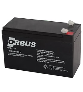 Orbus ORB12-9 12 Volt 9 Amper Kuru Akü (150x65x90 Mm)