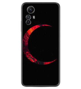 Xiaomi Redmi Note 12S Kılıf Silikon Desen Özel Seri Red Moons 1747