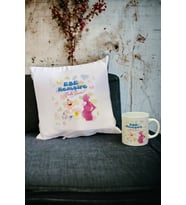 Ebe Hemşire Kupa Bardak ve Yastık Set (Beyaz)