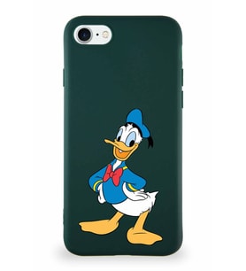 Apple iPhone 8 Soft Premier Kapak Donald Duck-C Tasarımlı Silikon Kılıf - Yeşil (Şeffaf)