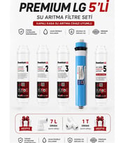 Premium LG Su Arıtma Filtresi Kapalı Kasa Iki Tarafı Ouick 5’li Filtre Seti