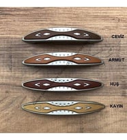 Plastik Ahşap Desenli Kulp BER 96mm (2 Adet) Huş (Renksiz)