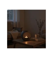 *Modern Yuvarlak Tealight Mumluk – Sade ve Şık Tasarım* (Siyah)