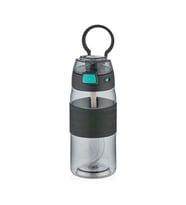 SHOTAY ŞEFFAF KAPAKLI ŞERİTLİ TRITAN MATARA 600 ML. SİYAH