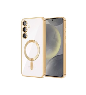 Durukar® Samsung Galaxy S23 Kılıf Kross Magneticsafe Kapak - Gold