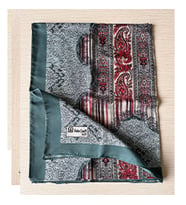 Polo Craft Soft Etnik Şerit Desen Şal (Koyu Yeşil)