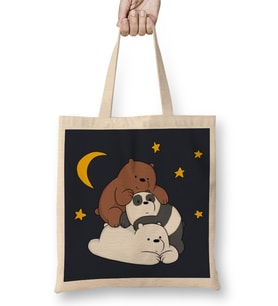 We Bare Bears 02 Bez Çanta Uzun Saplı