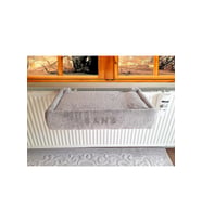 Extra Geniş 65cm Kedi Radyatör ve Yer Yatağı Açık Gri