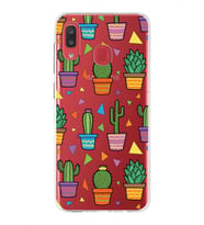 PrintiFy Samsung Galaxy A20 ile Uyumlu 1mm Slim Fit Water Color 4 Baskılı Şeffaf  Kılıf