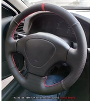 Mazda 323 1998 Araca Özel Direksiyon Kılıfı (SOFT NOKTA NAPA) (Karışık)