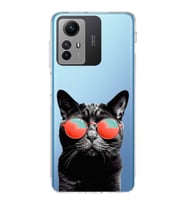 PrintiFy Xiaomi Redmi Note 12S ile Uyumlu Kedi 3 Kamera Korumalı Şeffaf Kılıf