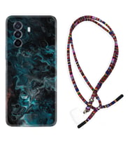 Huawei Nova Y70 Y90 Nova 9 SE  Kılıf Boyun Asklı Rasta Silikon Colorful Abstract 1384