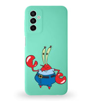 Samsung Galaxy M13 Uyumlu Lansman Kılıf Altı Kapalı İçi Kadife  Bay Yengeç Tasarımlı  Kapak (Şeffaf)