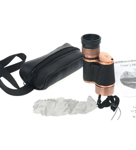 6x24 Baıgısh, Askeri Tarzi Pirinç Ve Deri Kaplamalı, Deri Çantalı Monocular Dürbün Princ