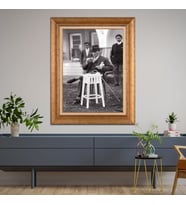 Altın Varaklı Paspartulu Çerçeveli Tablo rv1634