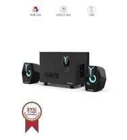 Torima D37 Siyah Bluetooth Hoparlör 2in1 Subwoofer RGB Işıklı Bilgisayar Hoparlörü Speaker