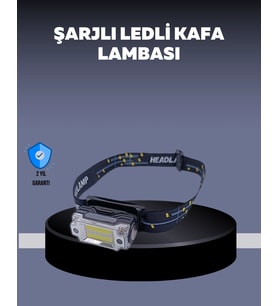 Usb Şarjlı Mini Led Kafa Feneri 50m Odak 150m Geniş Aydınlatm