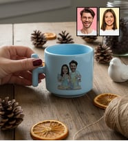 Kişiye Özel Karikatür Yemek Yapan Romantik Çift T Pastel Kupa Sevgililer Günü Hediyesi