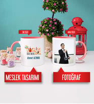 Tarih Öğretmeni Kupa Bardak Pembe Fotoğraflı