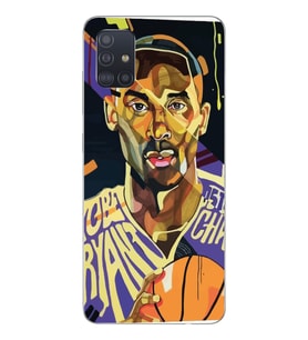 Samsung Galaxy A51 Uyumlu Kobe Bryant Tasarımlı Şeffaf Telefon Kılıfı