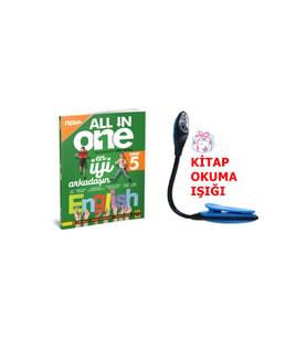 Arı Yayıncılık New All In One English 5. Sınıf Kazanımdan Yeni Nesile 600 Soru Aşamalı Konu + Kitap Okuma Işığı (Çok Renkli)