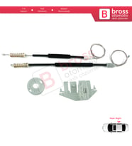 BWR5435 Peugeot 406 8B 8E/F 1995-2004 4/5 Kapı 0130821924 İçin Arka Sağ Kapı Cam Kriko Tamir Seti