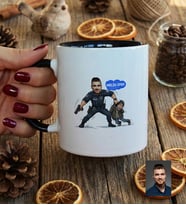 Kişiye Özel Karikatürlü Erkek Polis Kupa Bardak Polis Günü Hediyesi