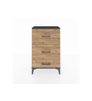 Arges Komodin 3 Çekmeceli 60x30x96 Antrasit-Çam