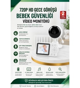 Bebek Monitörü Cry Detection ve HD Gece Görüş Destekli