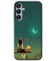 Galaxy A35 Kılıf HD Desen Baskılı Kılıf - Kedili Kız
