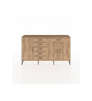 Arges Konsol 3 Raflı 6 Çekmeceli 3 Kapaklı 176x30x99 Çam-Çam