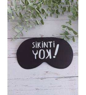 Sikinti Yok Uyku Bandı Göz Bandı Baskılı Pamuk Seyahat Uyku Bandı