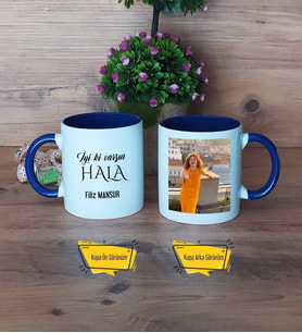 Halaya Hediye Kupa Bardak Lacivert Fotoğraflı Halaya Doğum Günü Hediyesi