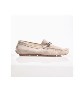 Fosco 8723 Erkek Yazlık Hakiki Deri Loafer Ayakkabı (Vizon Süet)