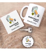 Radyoterapi Teknikeri Kupa Bardak Altlık ve Anahtarlık Hediye Seti (Model 1)