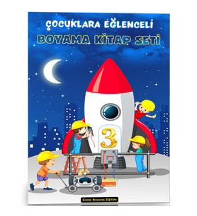 Çocuklara Eğlenceli Boyama Kitap Seti (3 Kitap)