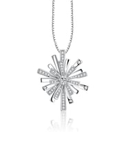 Swr Diamond Seri Elegant Design Kar Tanesi Kadın Gümüş Kolye