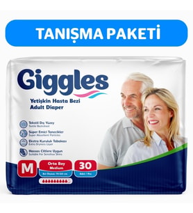 Giggles Yetişkin Hasta Bezi Medium 30'lu 1 Paket 30 Adet