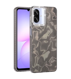 Samsung Galaxy A07 Uyumlu Kılıf Airbagli Parlak Taş Detay Tasarımlı Zore Esila Kapak