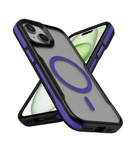 Apple iPhone 14 Kılıf M-safe Şarj Özellikli Renkli Kenar Airbag Şeritli Zore Lamer Kapak